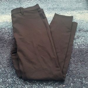 LOFT grey and black check leggings size 10 NWT